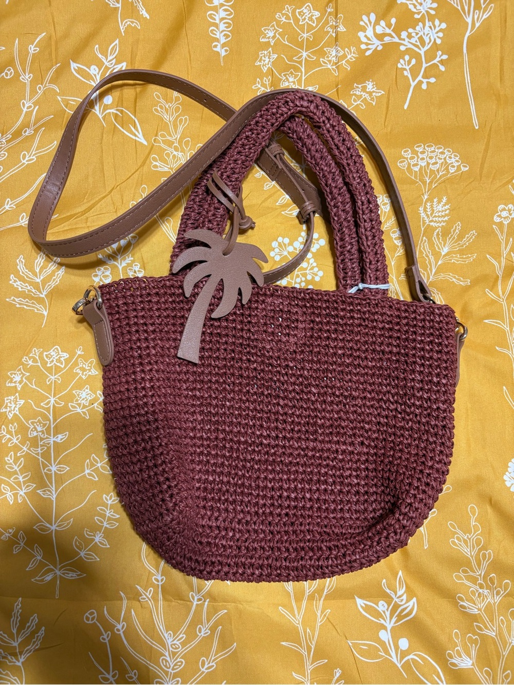 New Woven Crossbody Bag in Burgundy - Stylish Everyday Carry